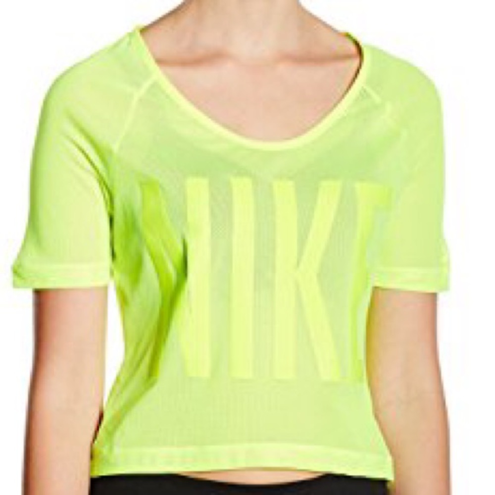 NIKE NEON MESH CROP TOP